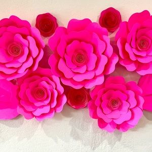 Hot pink Barbiecore Flower wall decor